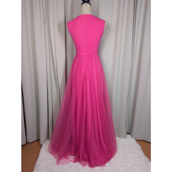 Faeriesty French Dot Formal Gown Pink Small - Picture 14 of 16